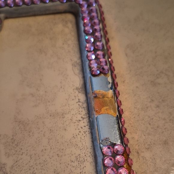 Pink Rhinestone License Plate Frame - Picture 4 of 5